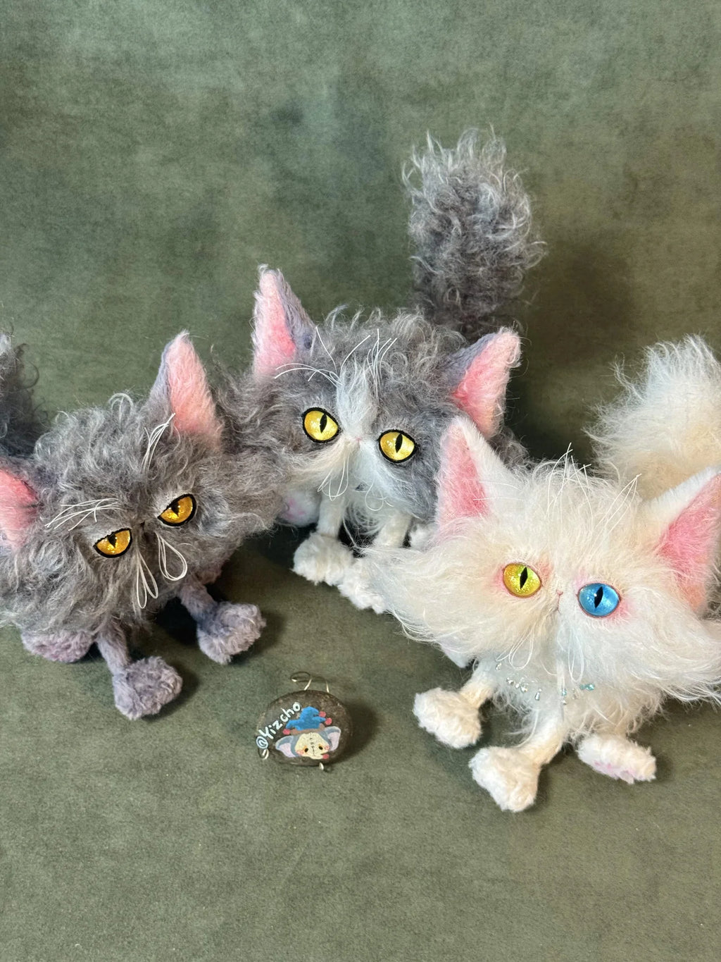 Three Mihuatangs - OOAK Handmade Fluffy Art Doll Set by Yizcho