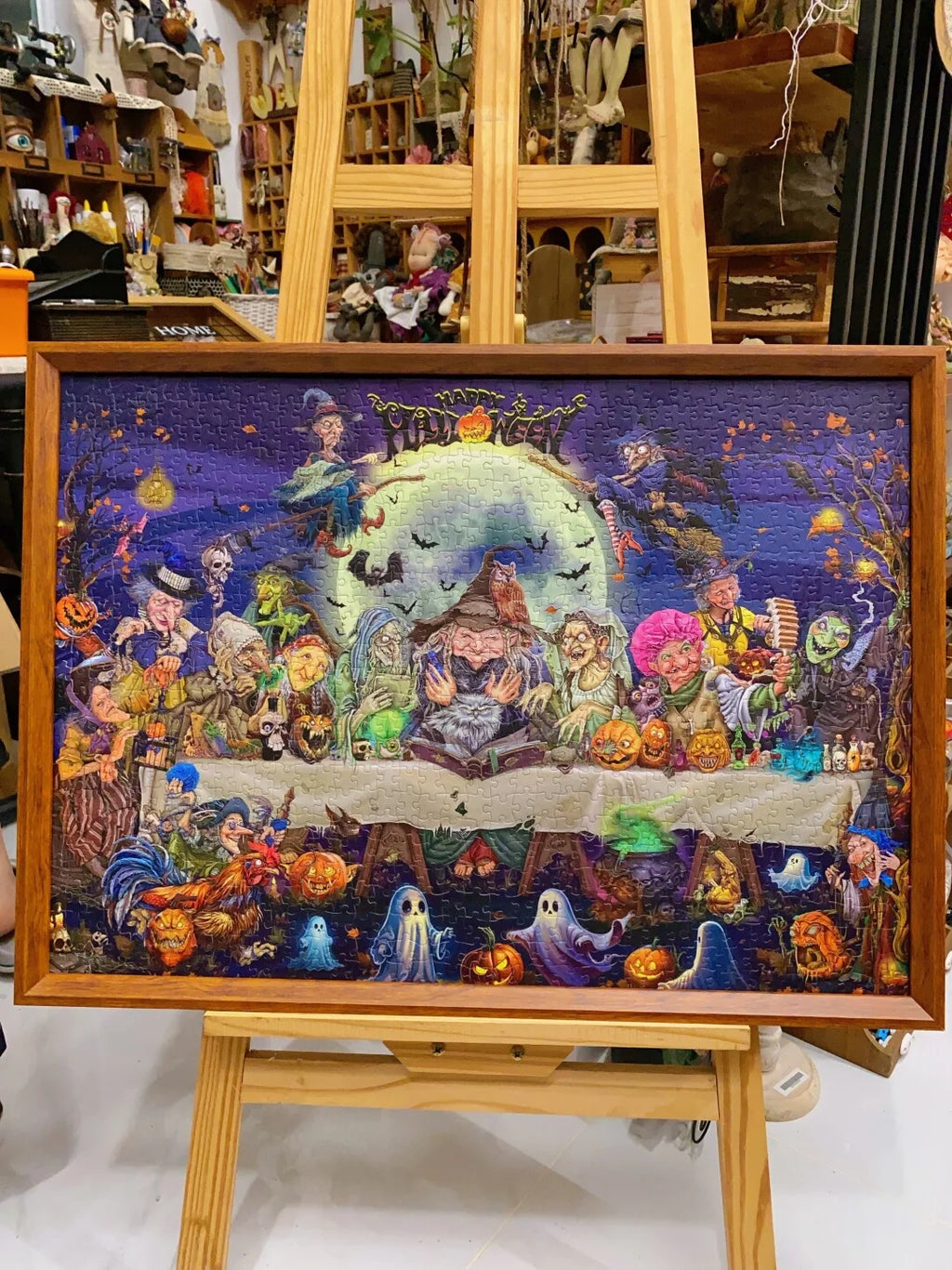 The Witch's Last Supper - 1000 Piece Jigsaw Puzzle - Handcrafted Artisan Collectible - SoftLore
