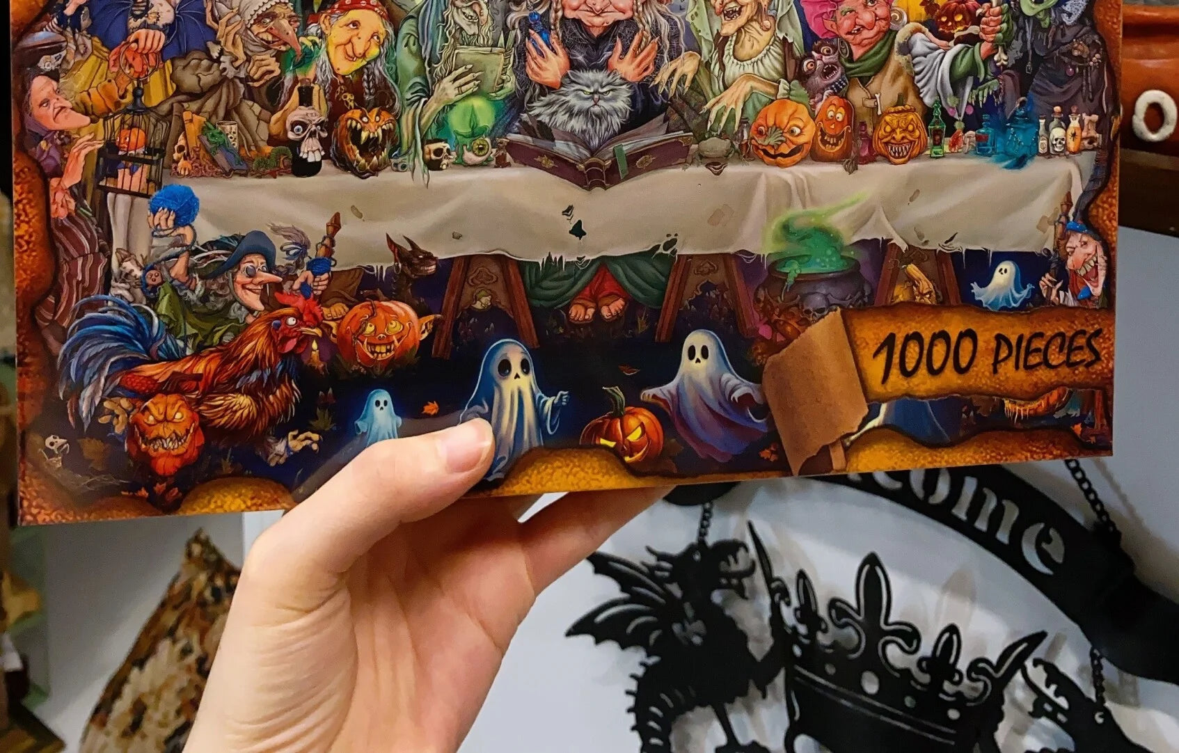 The Witch's Last Supper - 1000 Piece Jigsaw Puzzle - Handcrafted Artisan Collectible - SoftLore