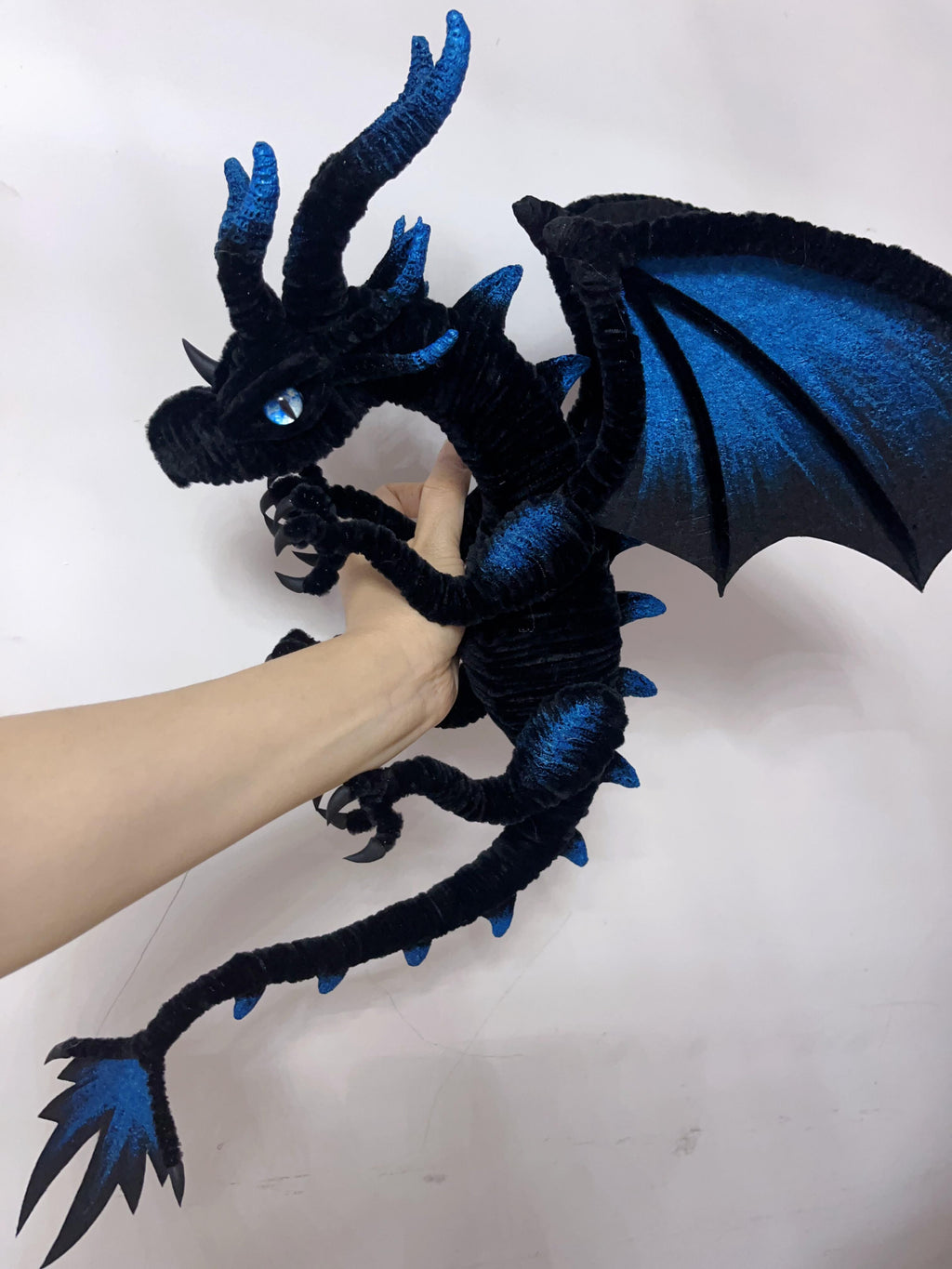 Black Dragon Art Doll DIY Kit - Poseable Fantasy Creature Craft Tutorial - Handcrafted Artisan Collectible - SoftLore