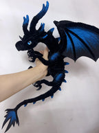 Black Dragon Art Doll DIY Kit - Poseable Fantasy Creature Craft Tutorial - Handcrafted Artisan Collectible - SoftLore