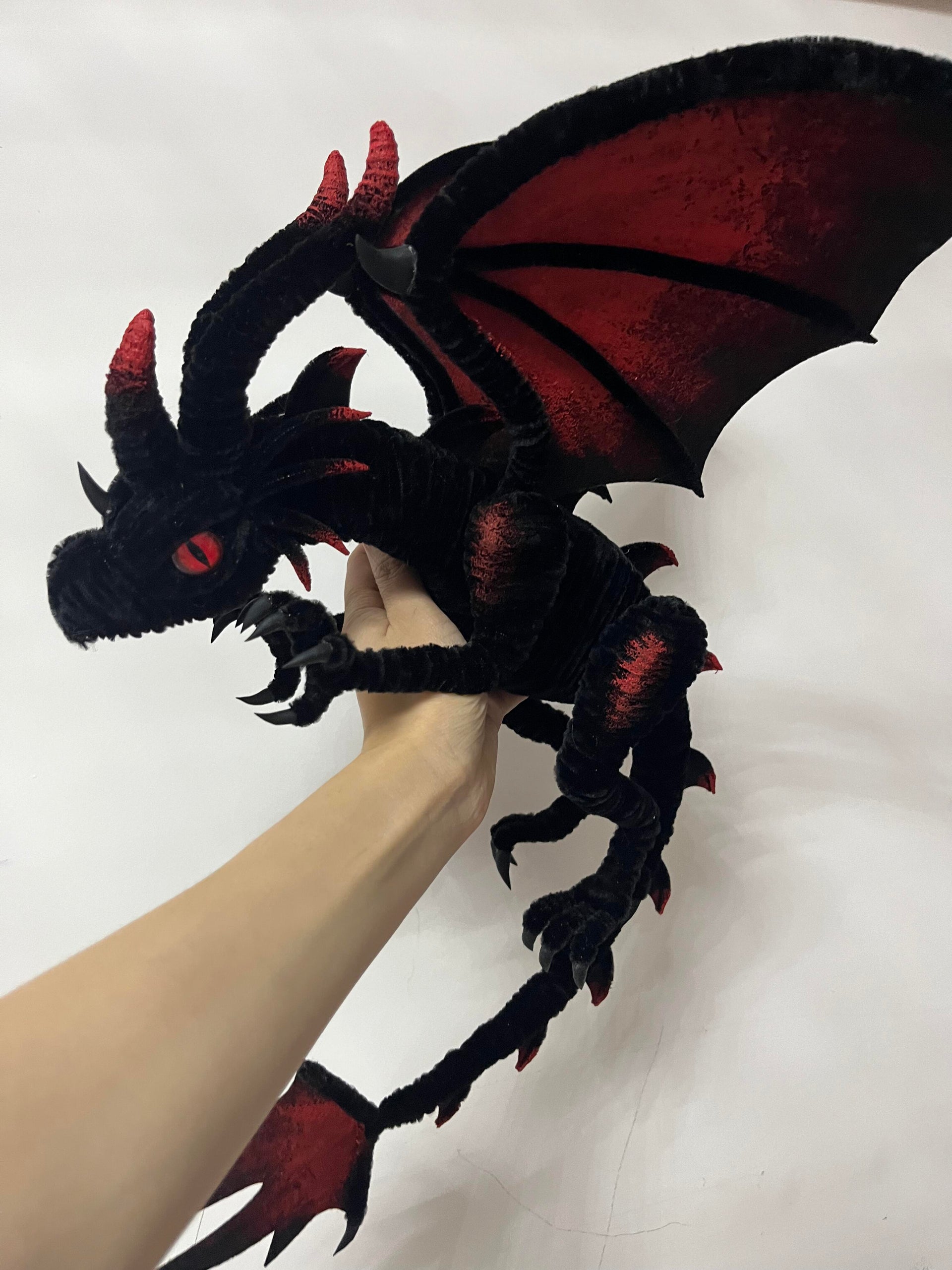 Black Dragon Art Doll DIY Kit - Poseable Fantasy Creature Craft Tutorial - Handcrafted Artisan Collectible - SoftLore