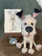 Wandering Pup - OOAK Handmade Artist Dog Doll by Yizcho - Handcrafted Artisan Collectible - SoftLore