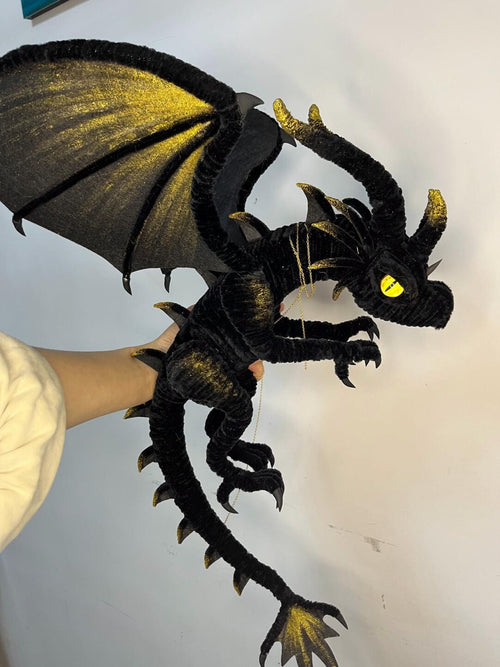 Black Dragon Art Doll DIY Kit - Poseable Fantasy Creature Craft Tutorial