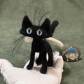OOAK Winged Cat Art Doll - Handmade Poseable Plush by Yizcho - Handcrafted Artisan Collectible - SoftLore