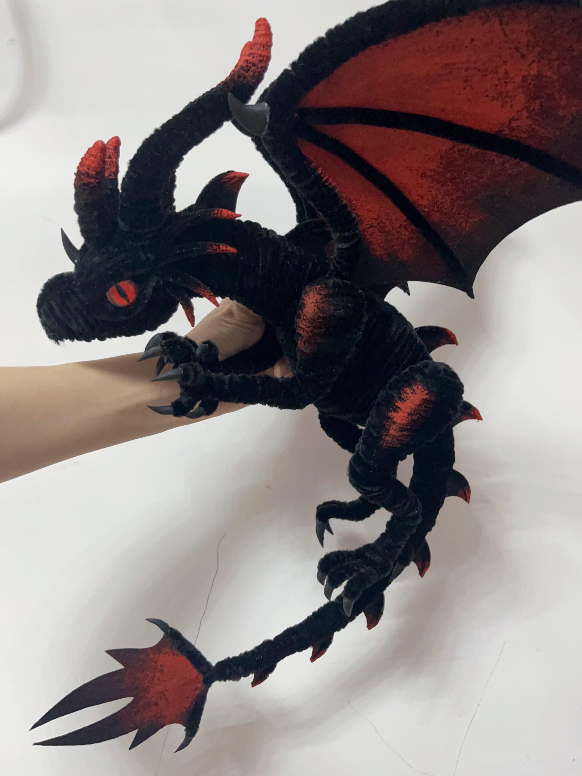 Black Dragon Art Doll DIY Kit - Poseable Fantasy Creature Craft Tutorial