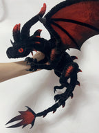 Black Dragon Art Doll DIY Kit - Poseable Fantasy Creature Craft Tutorial - Handcrafted Artisan Collectible - SoftLore