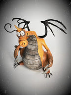 Gothic Dragonite Figurine - Handmade Dark Pokemon Sculpture