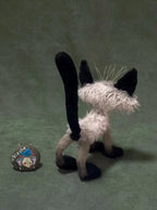 OOAK Siamese Cat Artist Doll by Yizcho - Handcrafted Artisan Collectible - SoftLore