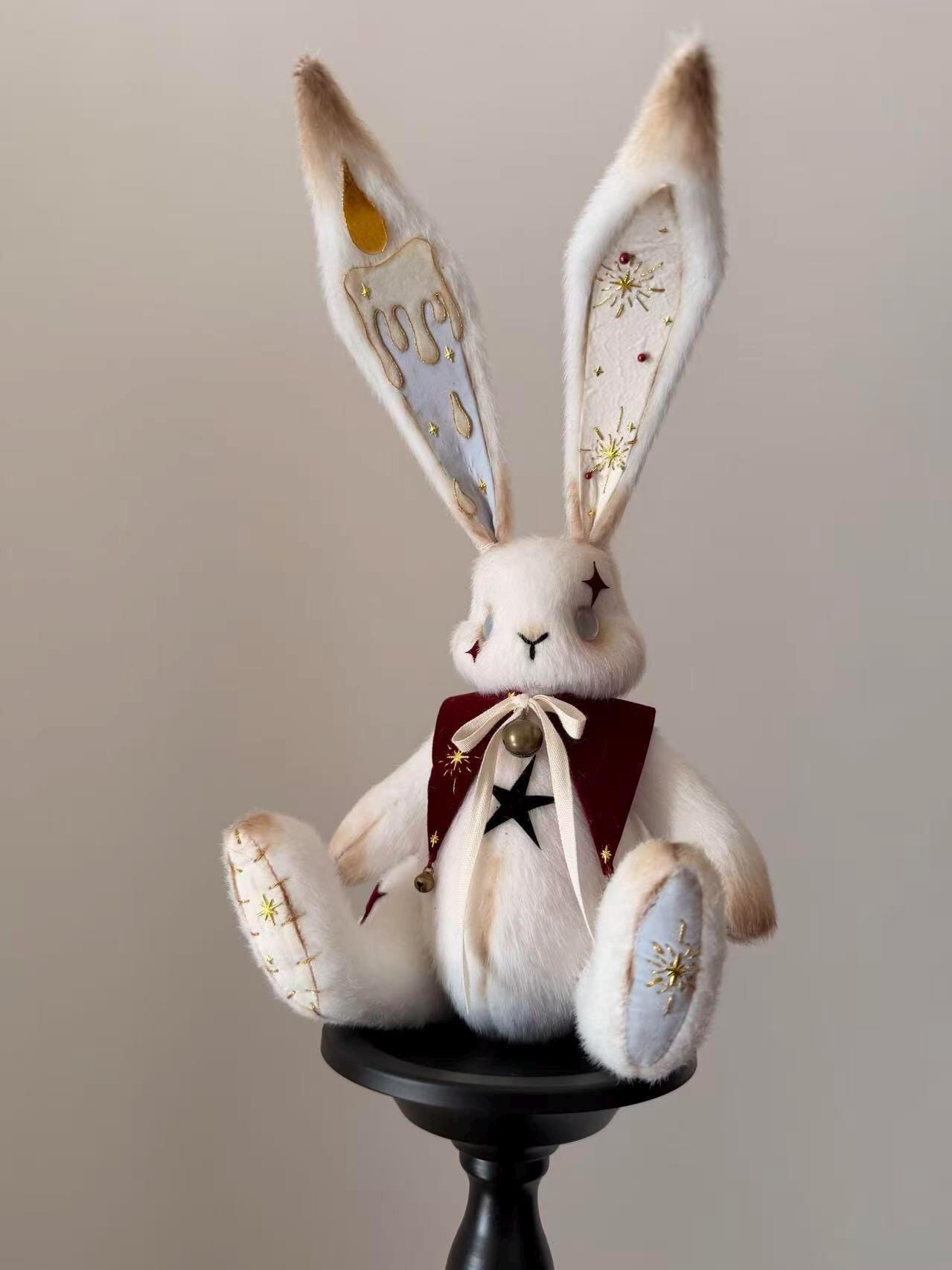 Christmas Carol Rabbit Sewing Kit - Gothic Celestial Plush Bunny Craft