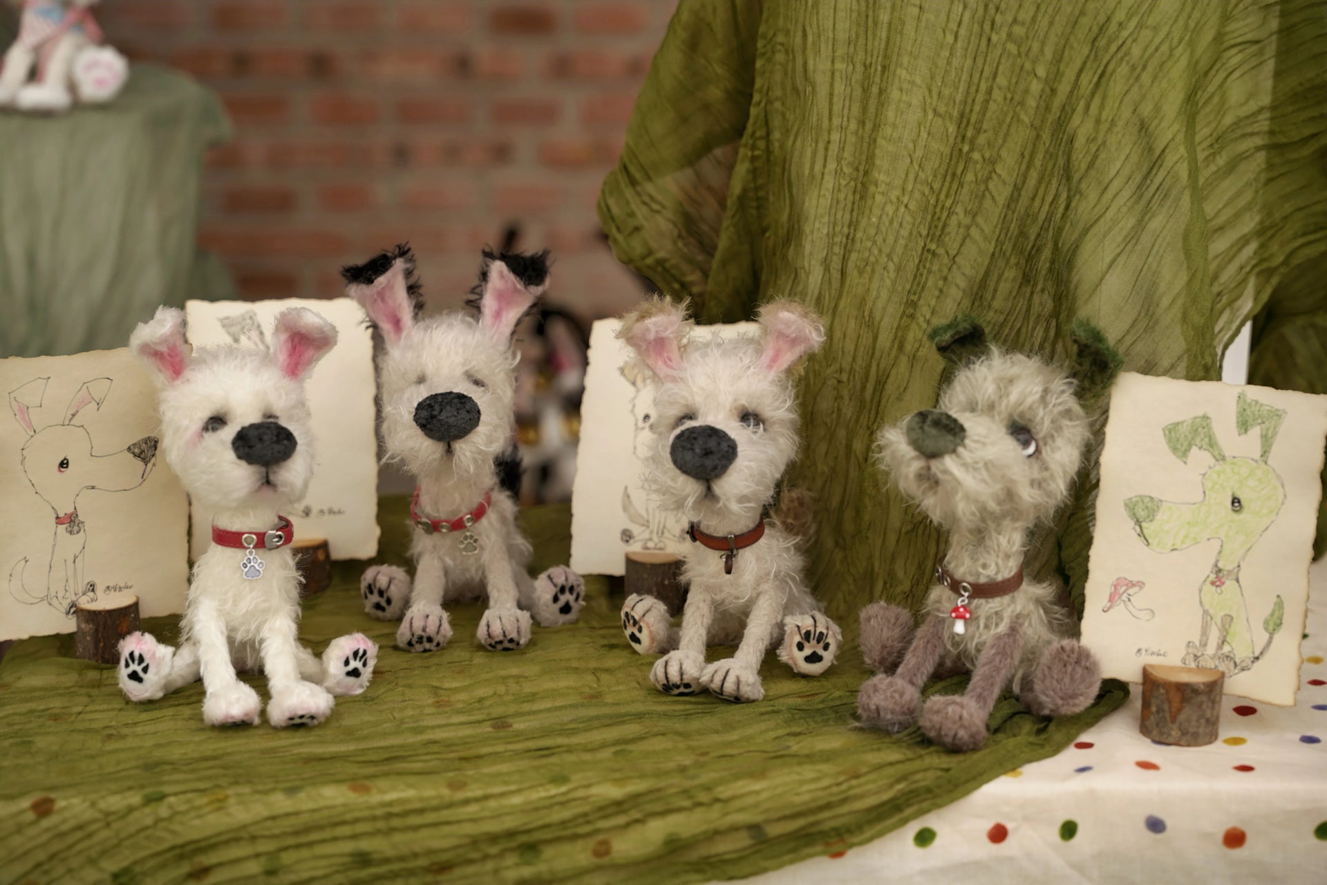 Wandering Pup - OOAK Handmade Artist Dog Doll by Yizcho - Handcrafted Artisan Collectible - SoftLore