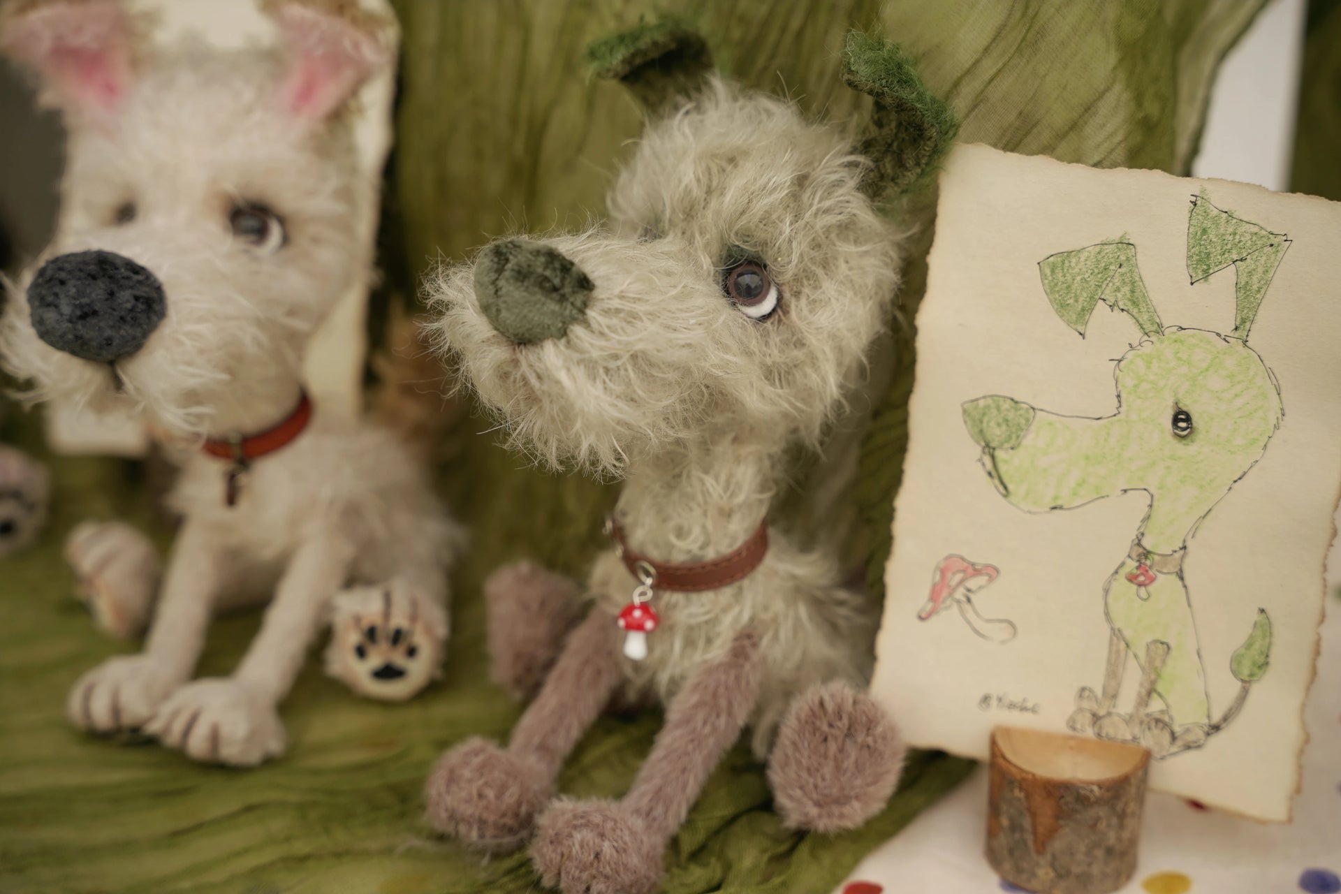 Wandering Pup - OOAK Handmade Artist Dog Doll by Yizcho - Handcrafted Artisan Collectible - SoftLore