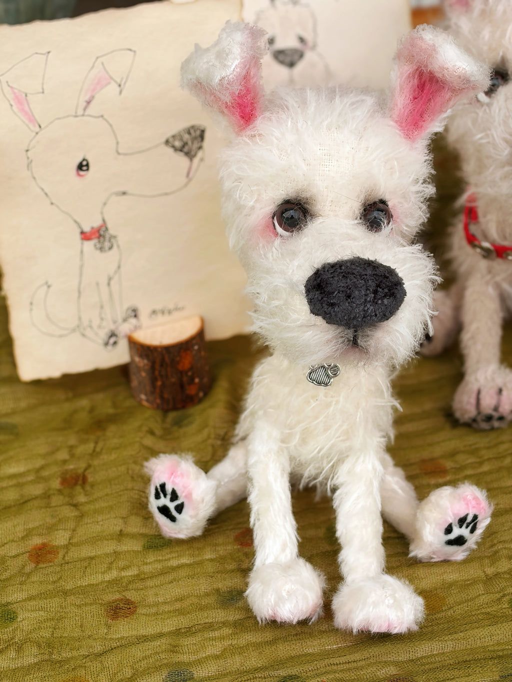 Wandering Pup - OOAK Handmade Artist Dog Doll by Yizcho - Handcrafted Artisan Collectible - SoftLore