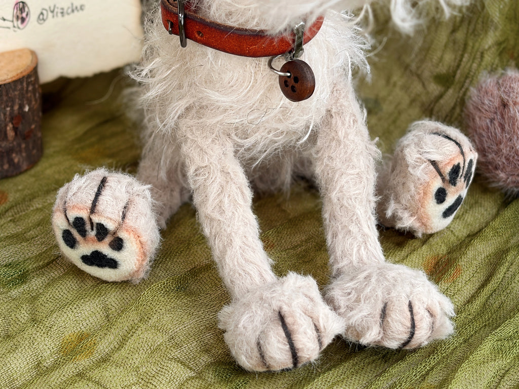 Wandering Pup - OOAK Handmade Artist Dog Doll by Yizcho - Handcrafted Artisan Collectible - SoftLore