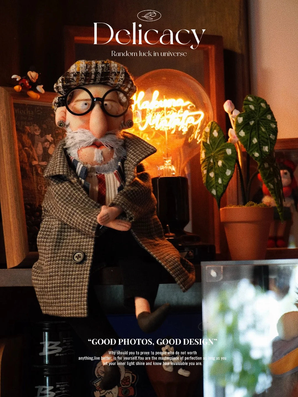 Tweed Uncle Handmade Fabric Art Doll - Handcrafted Artisan Collectible - SoftLore