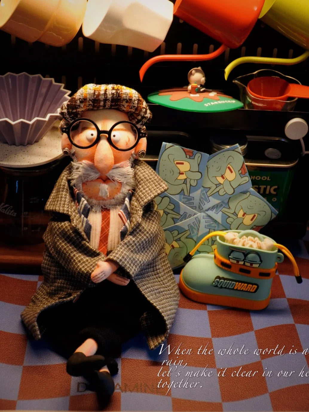 Tweed Uncle Handmade Fabric Art Doll - Handcrafted Artisan Collectible - SoftLore