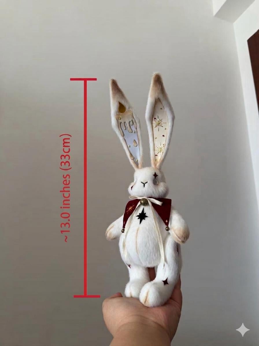 Christmas Carol Rabbit Sewing Kit - Gothic Celestial Plush Bunny Craft