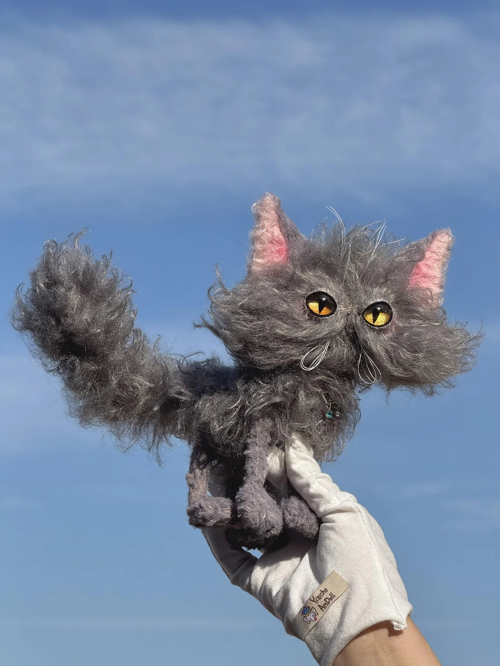 Little Dark Cloud - OOAK Handmade Cat Art Doll by Yizcho