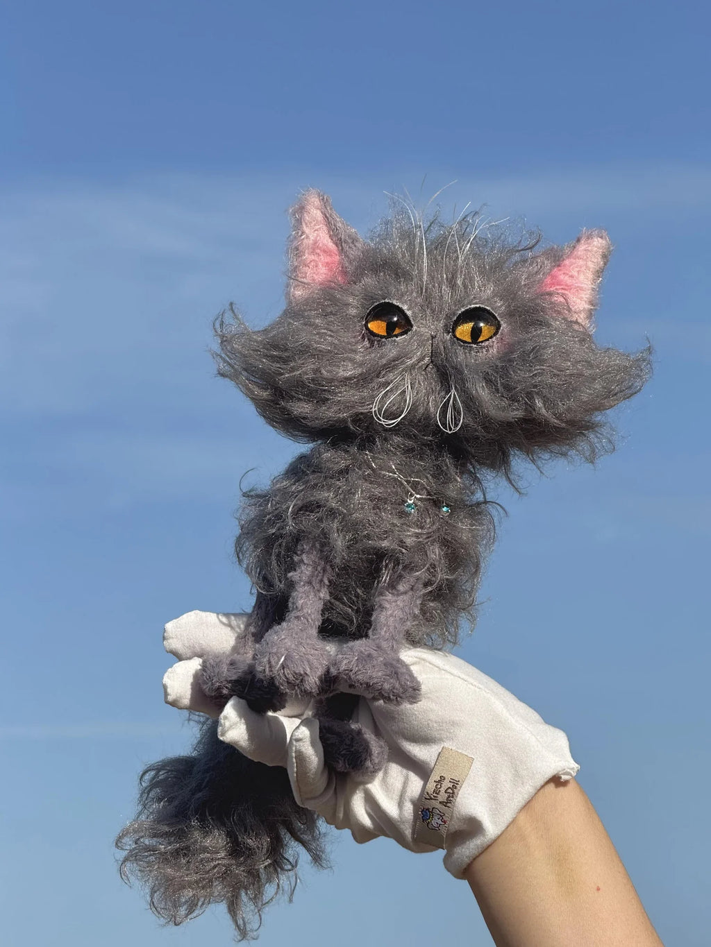 Little Dark Cloud - OOAK Handmade Cat Art Doll by Yizcho