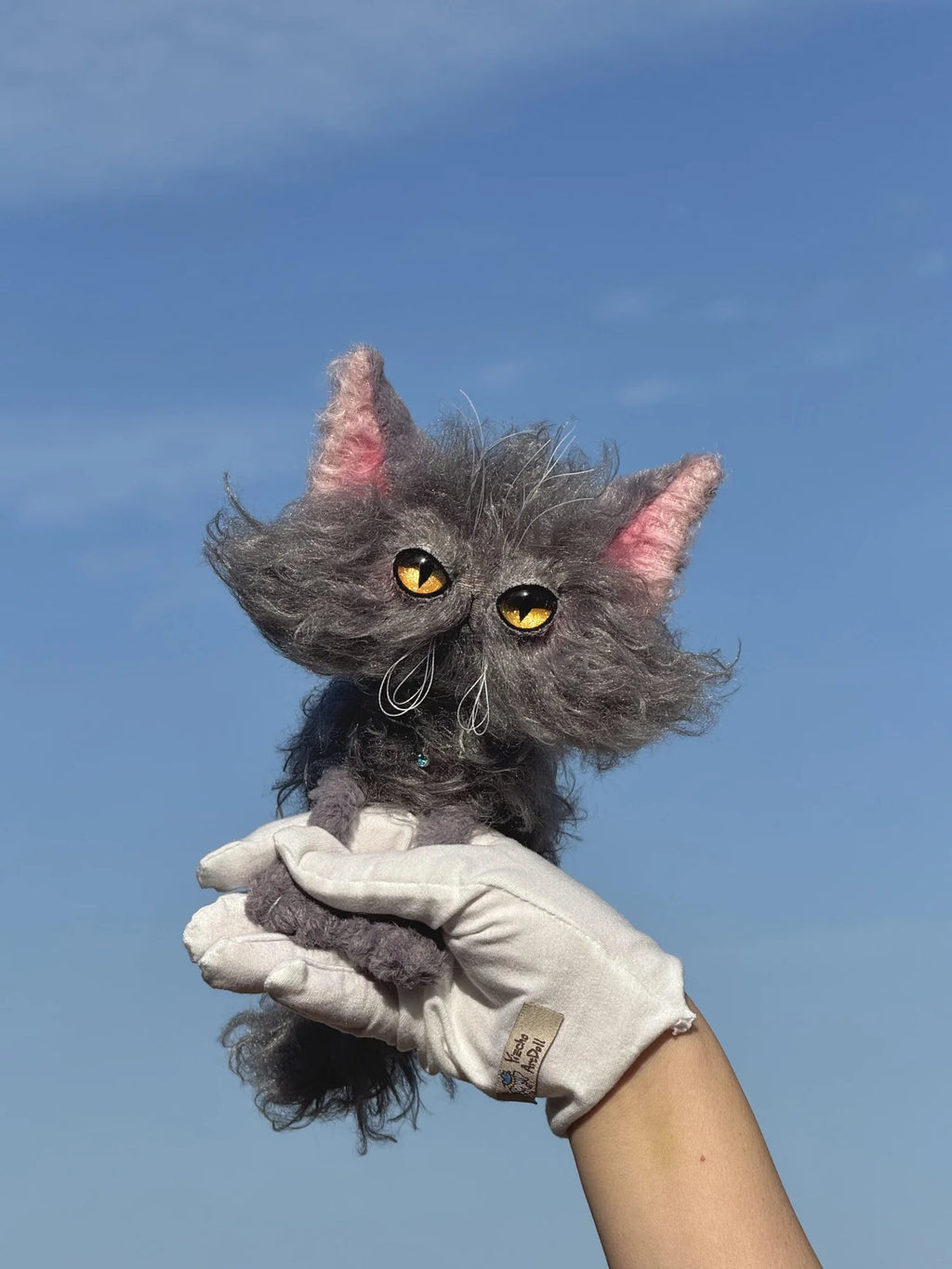 Little Dark Cloud - OOAK Handmade Cat Art Doll by Yizcho