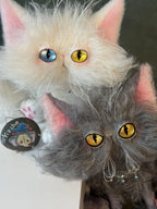 Little Dark Cloud - OOAK Handmade Cat Art Doll by Yizcho