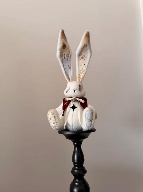 Christmas Carol Rabbit Sewing Kit - Gothic Celestial Plush Bunny Craft