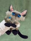 OOAK Siamese Cat Artist Doll by Yizcho - Handcrafted Artisan Collectible - SoftLore