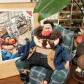 Detective Uncle OOAK Handmade Fabric Art Doll, Limited Poseable Collectible Artist Doll - Handcrafted Artisan Collect...