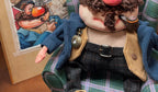 Detective Uncle OOAK Handmade Fabric Art Doll, Limited Poseable Collectible Artist Doll - Handcrafted Artisan Collect...