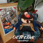 Detective Uncle OOAK Handmade Fabric Art Doll, Limited Poseable Collectible Artist Doll - Handcrafted Artisan Collect...