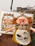Chubby Auntie OOAK Handmade Fabric Art Doll, Poseable Collectible Artist Doll - Handcrafted Artisan Collectible - Sof...