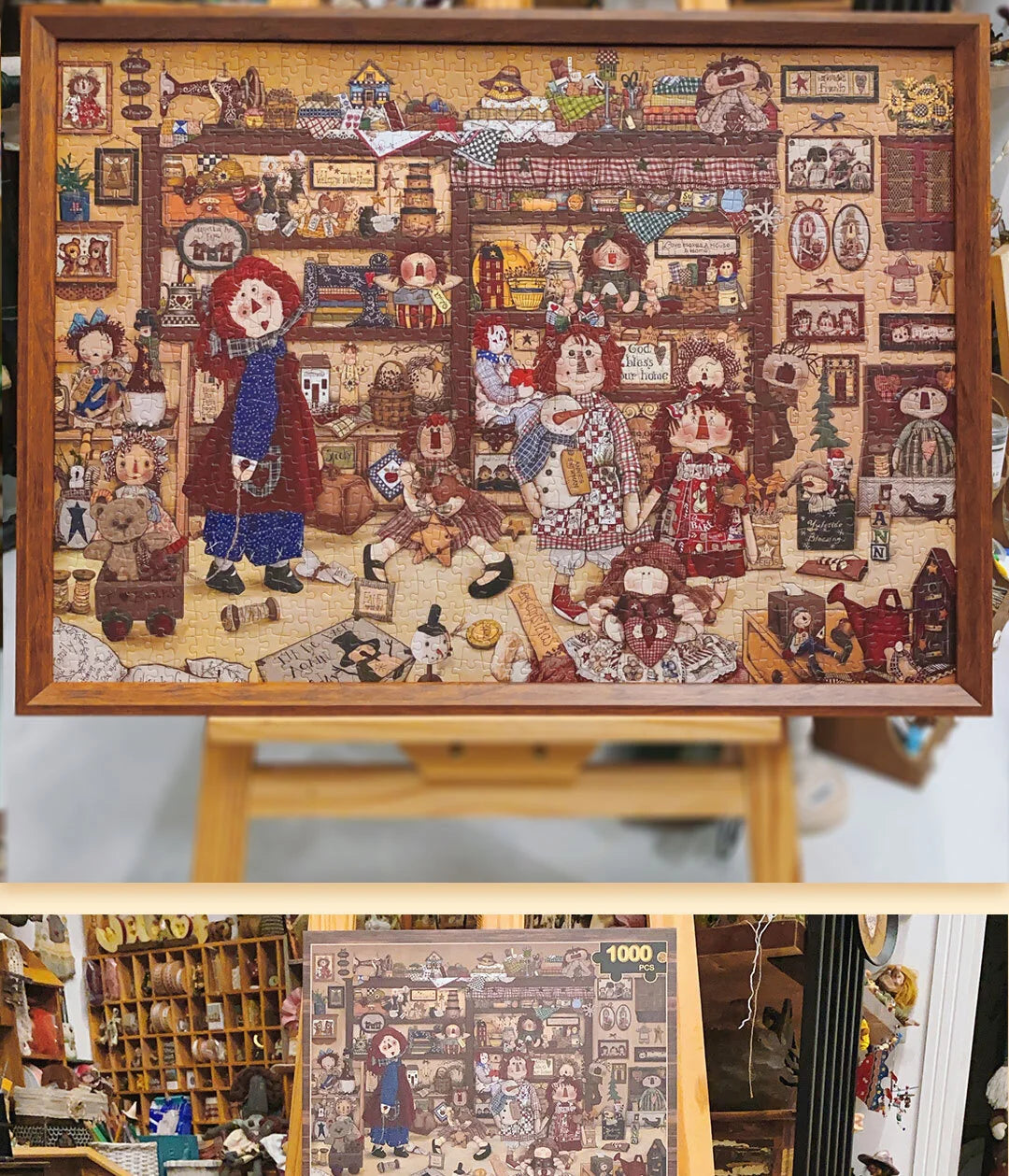 Artist's Doll Cabinet - 1000 Piece Jigsaw Puzzle - Handcrafted Artisan Collectible - SoftLore
