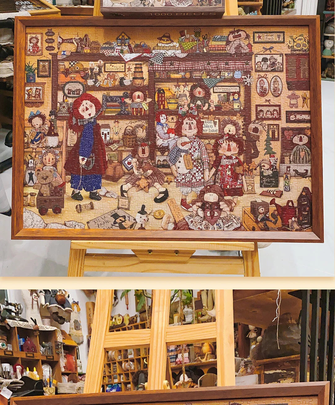 Artist's Doll Cabinet - 1000 Piece Jigsaw Puzzle - Handcrafted Artisan Collectible - SoftLore