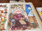 Kind Granny OOAK Handmade Fabric Art Doll, Poseable Collectible Artist Doll