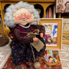 Kind Granny OOAK Handmade Fabric Art Doll, Poseable Collectible Artist Doll - Handcrafted Artisan Collectible - SoftLore