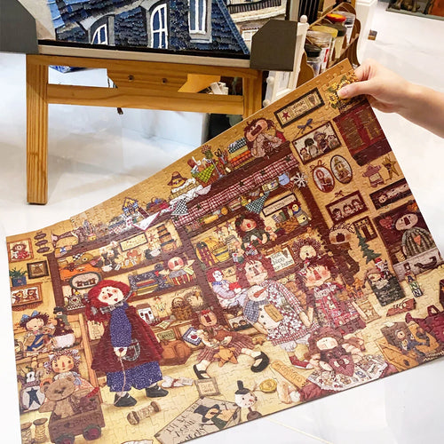 Artist's Doll Cabinet - 1000 Piece Jigsaw Puzzle - Handcrafted Artisan Collectible - SoftLore