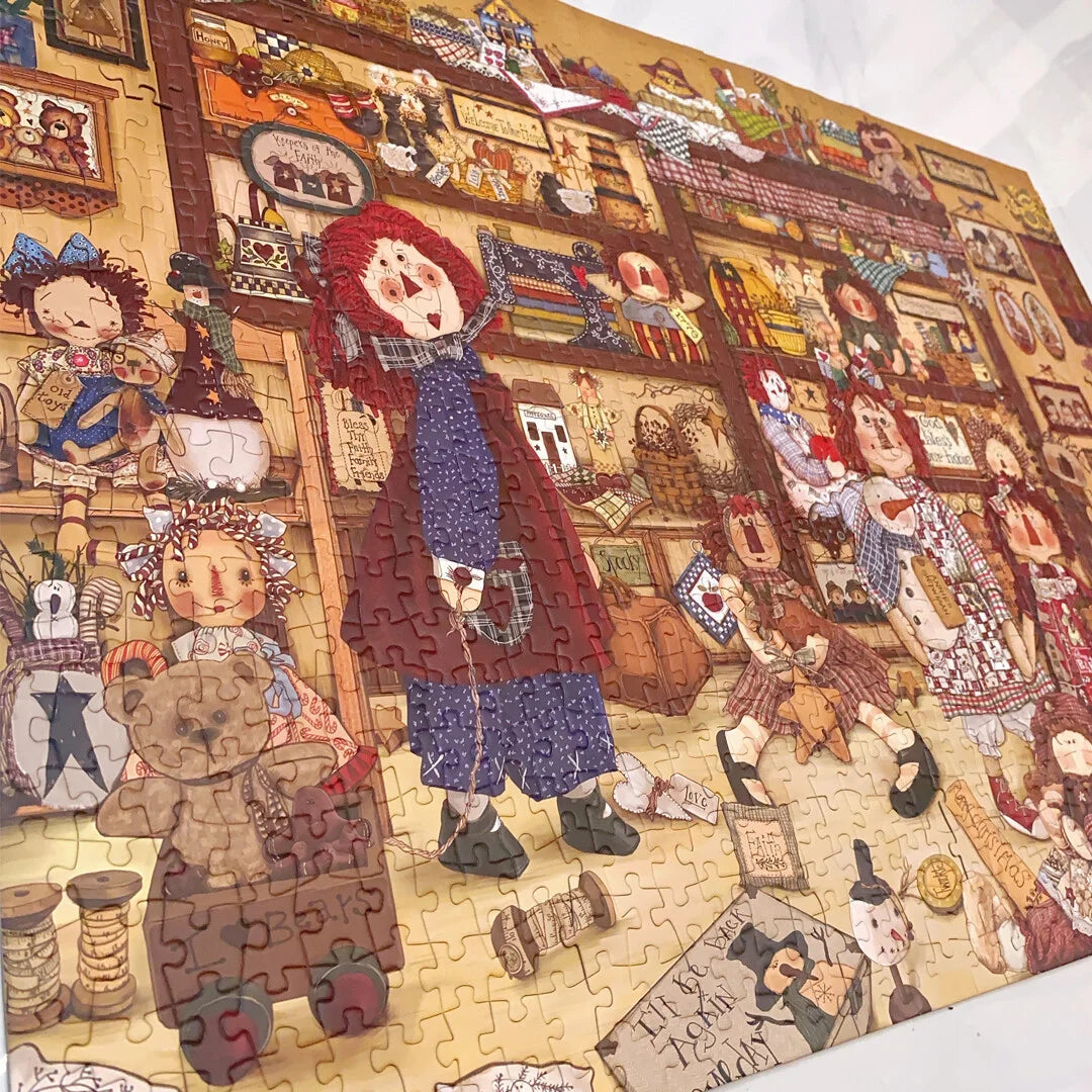 Artist's Doll Cabinet - 1000 Piece Jigsaw Puzzle - Handcrafted Artisan Collectible - SoftLore