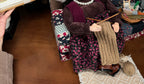 Kind Granny OOAK Handmade Fabric Art Doll, Poseable Collectible Artist Doll - Handcrafted Artisan Collectible - SoftLore