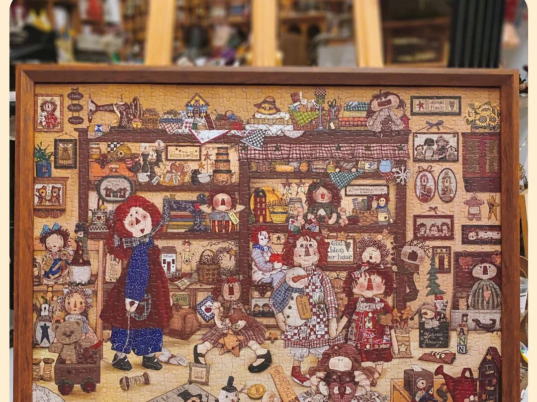 Artist's Doll Cabinet - 1000 Piece Jigsaw Puzzle - Handcrafted Artisan Collectible - SoftLore