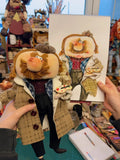Old Painter Handmade Fabric Art Doll - Handcrafted Artisan Collectible - SoftLore